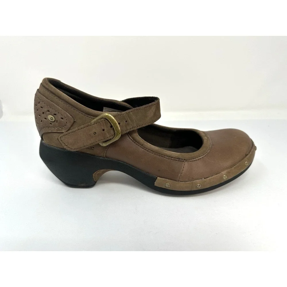 Merrell Luxe MJ Mary Jane Shoes J56098 Coffee Brown Leather Studded Women Size 8